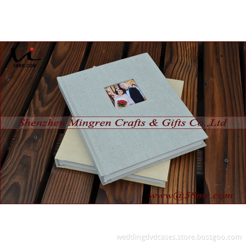 linen diy Self Adhesive Peel and Stick Photo Album